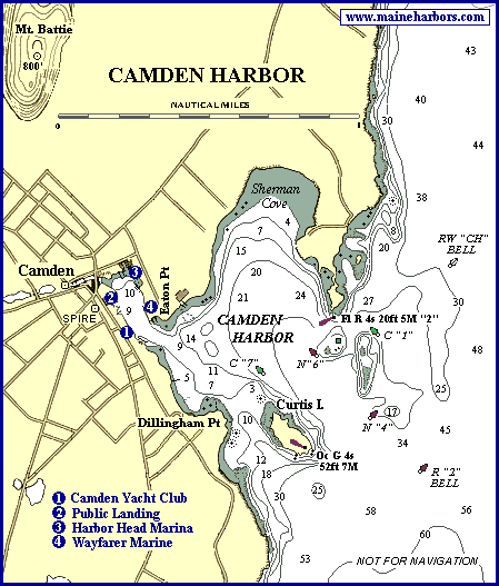 Camden Harbor Chart